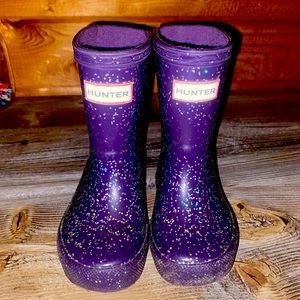 Toddler purple sparkle Hunter boots